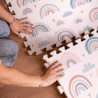 Montessori Puzzle hracia podložka Rainbow 6 dielov 175 x 117 cm – náhľad 3