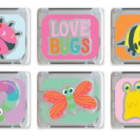 Senzorické svietiace kocky do vody 6 ks Love Bugs – náhľad 2