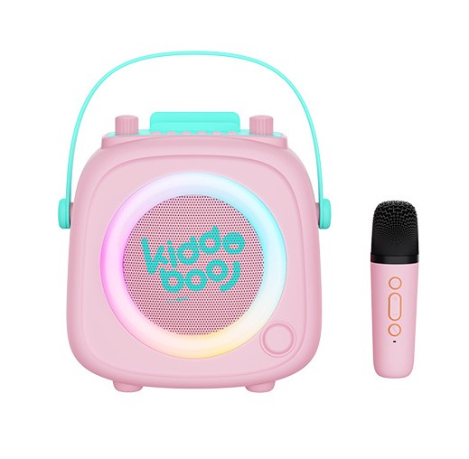 Bluetooth Karaoke set mikrofón a reproduktor KidsVoice Pink