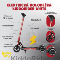 Elektrická kolobežka KiddoRacer Red – náhľad 3