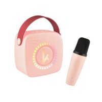 Bluetooth Mini Karaoke set mikrofón a reproduktor Pink – náhľad 1