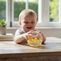 Senzorická loptička Happy Bubble Duckies – náhľad 3